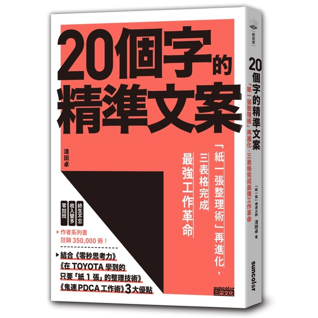 20個字的精準文案：「紙一張整理術」再進化，三表格完成最強工作革命