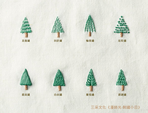 8款刺繡入門針法，就可以呈現不同風格的耶誕樹.jpg